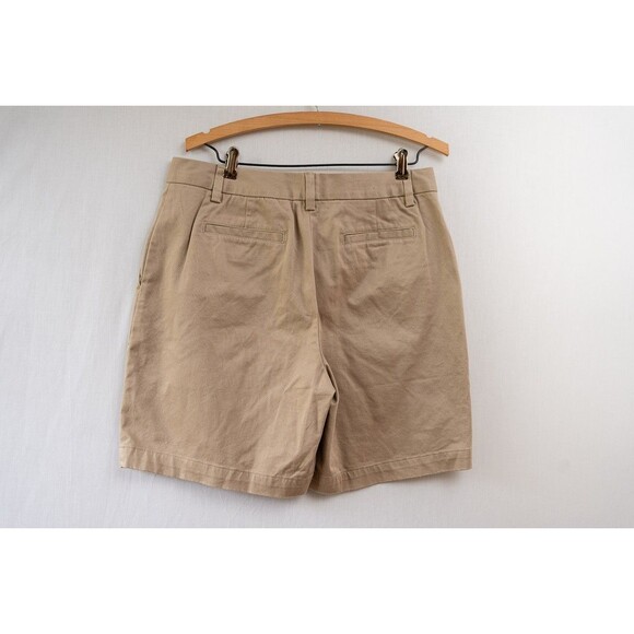 Lands' End womens 6T mid rise khaki shorts tan beige - Picture 2 of 7